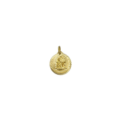 Guardian Angel Medallion Pendant (14K) front - Lucky Diamond - New York