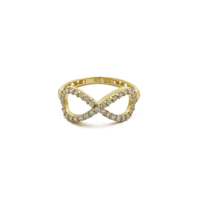 Stoneset Infinity Symbol Ring (14K) front - Lucky Diamond - New York