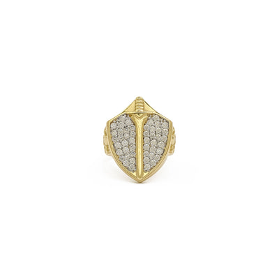 Knight's Sword and Shield Ring (14K) front - Lucky Diamond - New York