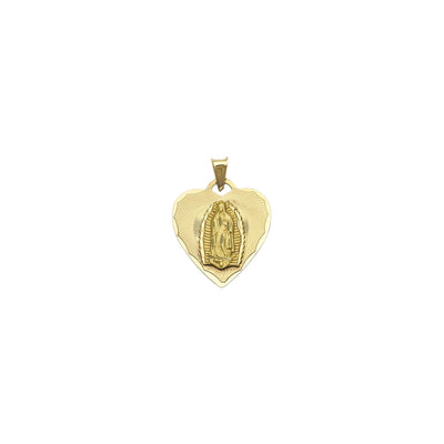 Our Lady of Guadalupe Heart Pendant (14K) front - Lucky Diamond - New York