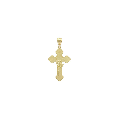 Rosary's Prayer Budded Cross Pendant (14K) front - Lucky Diamond - New York