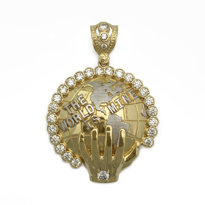 The World Is Mine Icy Pendant (14K) front - Lucky Diamond - New York