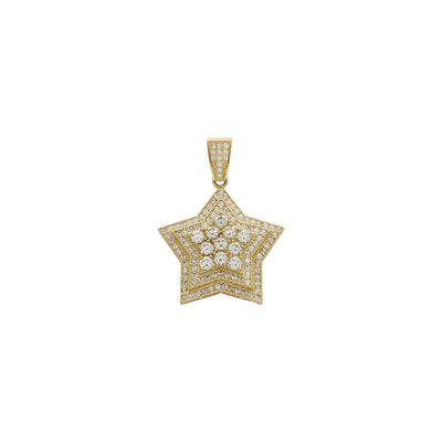 Triple-Layered Iced-Out Star Pendant (14K) front - Lucky Diamond - New York
