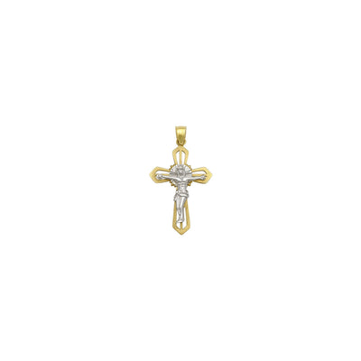 Two-Toned Passion Crucifix Pendant (14K) front - Lucky Diamond - New York
