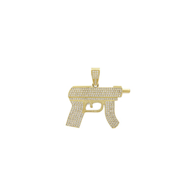Icy Submachine Gun Pendant (14K) front - Lucky Diamond - New York