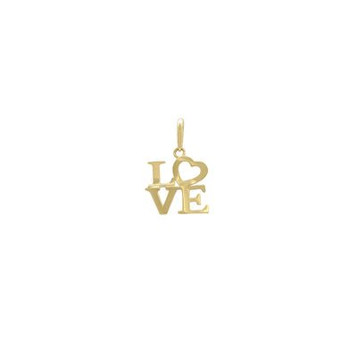 Love Plain Pendant (14K) front - Lucky Diamond - New York