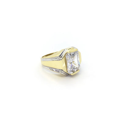 Octagonal Signet CZ Ring (14K) side - Lucky Diamond - New York