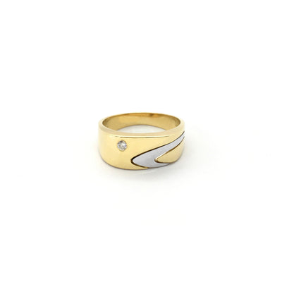 Wave Diamond Ring (14K) front - Lucky Diamond - New York