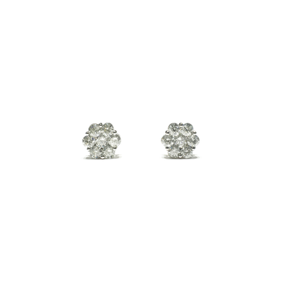 Honeycomb Cluster Diamond Stud Earring (14K) front - Lucky Diamond - New York