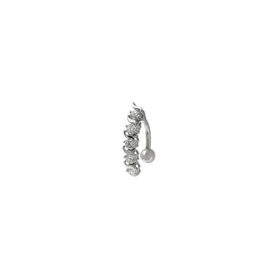 Swirly CZ Navel Ring (14K) diagonal - Lucky Diamond - New York