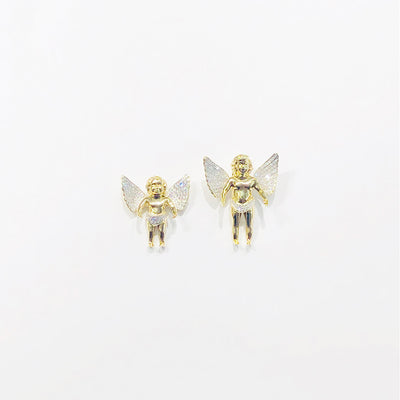 Diamond Baby Angel Pendant (14K) front - Lucky Diamond - New York