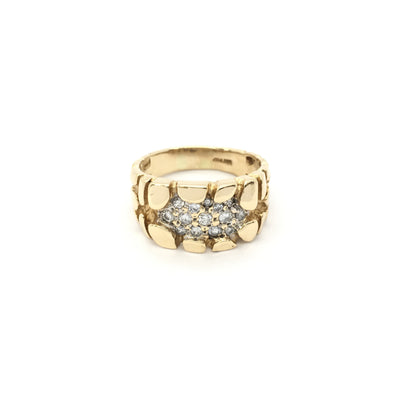 Diamond Cluster Nugget Ring (14K) front - Lucky Diamond - New York