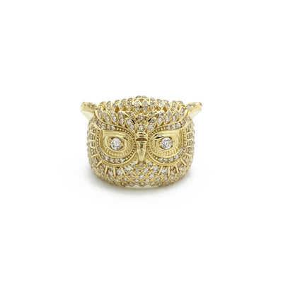 Icy Owl Ring (14K) front - Lucky Diamond - New York