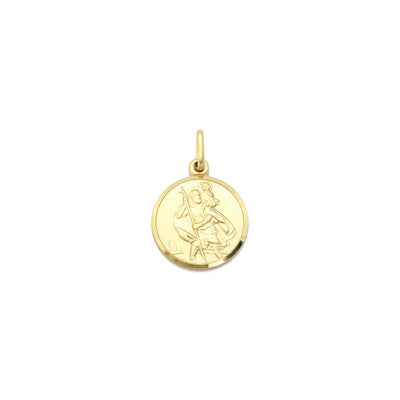 Saint Christopher Medal Pendant (14K) front - Lucky Diamond - New York
