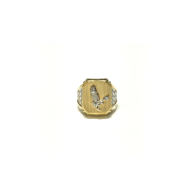Flying Eagle Signet Ring (14K) front - Lucky Diamond - New York