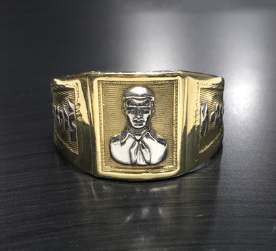 Malverde Two-Tone Ring (14K) front - Lucky Diamond - New York