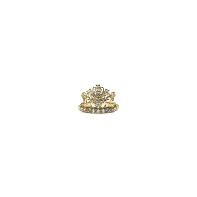 April Birthstone Luxury Crown CZ Ring (14K) front - Lucky Diamond - New York