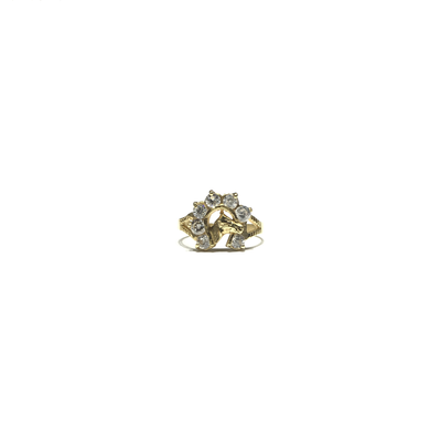 Horseshoe CZ Ring (14K) front - Lucky Diamond - New York