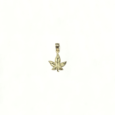 Marijuana Leaf Pendant (14K) - Lucky Diamond - New York