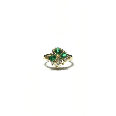 Orchid Dark Green CZ Ring (14K) front - Lucky Diamond - New York
