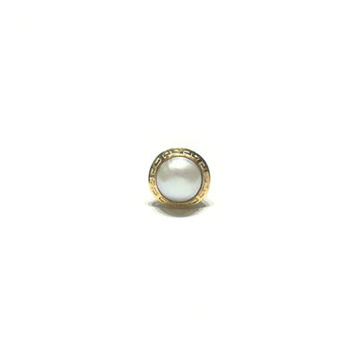 Pearl Greek Ring (14K) front - Lucky Diamond - New York