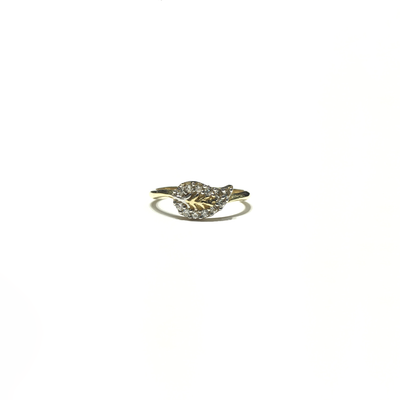 Petite Leaf CZ Ring (14K) front - Lucky Diamond - New York