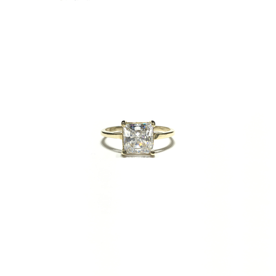 Princess CZ Solitaire Ring front - Lucky Diamond - New York