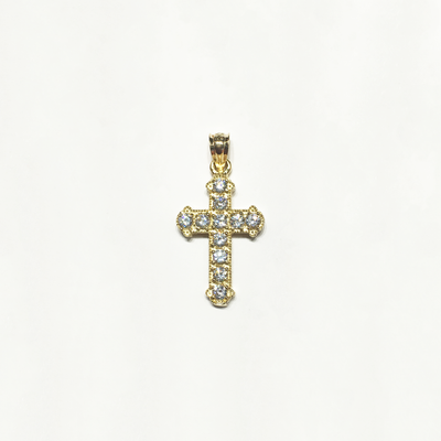 Royal Style Cross CZ Pendant (14K) - Lucky Diamond - New York