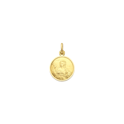 Santa Lucia (St. Lucy) Medal Pendant (14K) front - Lucky Diamond - New  York