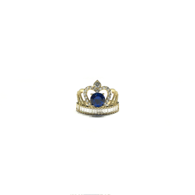 September Birthstone Crown CZ Ring (14K) front - Lucky Diamond - New York