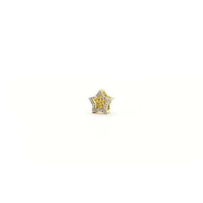 Star Diamond Outline Pendant Yellow (14K) front - Lucky Diamond - New York