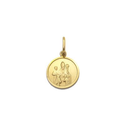 Supreme Pontiff and Children Medal Pendant (14K) front - Lucky Diamond - New York