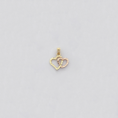 Two Hearts Forever Diamond Cut Pendant (14K) - Lucky Diamond