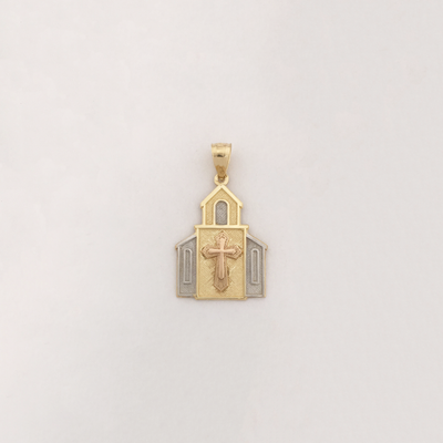 Church Tricolor Pendant (14K) - Lucky Diamond