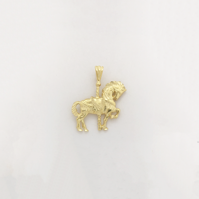 Riding Horse Pendant (14K) - Lucky Diamond