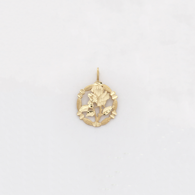 Rose Diamond Cut Charm Pendant (14K) - Lucky Diamond