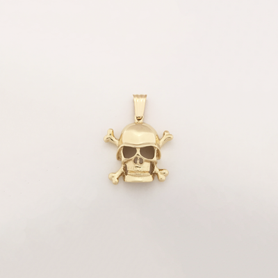Skull and Crossbones Pendant (14K) - Lucky Diamond New York