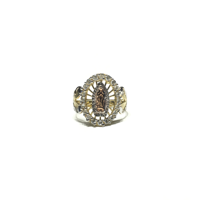 Guadalupe CZ Halo Ring (14K) front - Lucky Diamond - New York