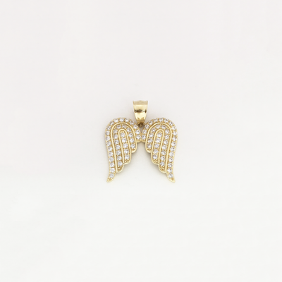Angel Wings CZ Pendant (14K) - Lucky Diamond New York