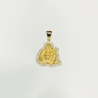 Buddha Diamond Outlined Pendant (14K) - Lucky Diamond New York