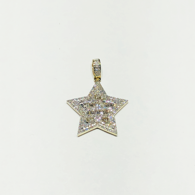 Diamond Star Pendant (14K) - Lucky Diamond New York