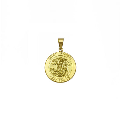 Saint Michael Medallion Pendant (18K) front - Lucky Diamond - New York