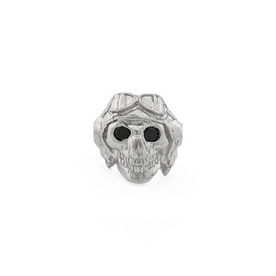 Biker Skull Ring (Silver) front - Lucky Diamond - New York