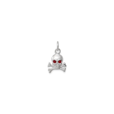 Crimson Eye Skull & Crossbones Pendant (Silver) front - Lucky Diamond - New York