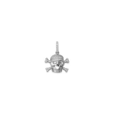 Icy Skull & Crossbones Pendant (Silver) front - Lucky Diamond - New York