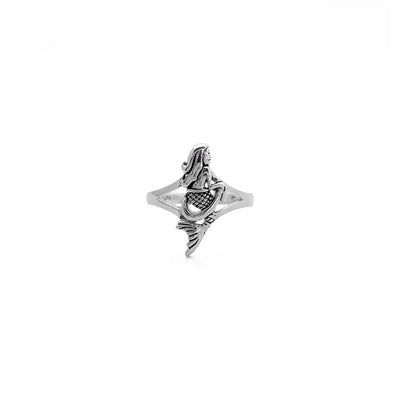 Mermaid's Silhouette Antique Ring (Silver) front - Lucky Diamond - New York