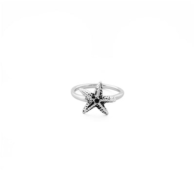 Starfish Antique Ring (Silver) front - Lucky Diamond - New York
