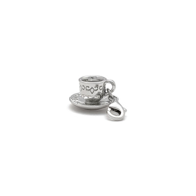 Teacup Pendant (Silver) front - Lucky Diamond - New York