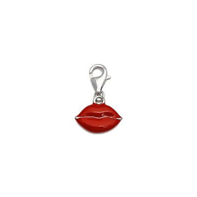 Kissy Lips Charm (Silver) front - Lucky Diamond - New York