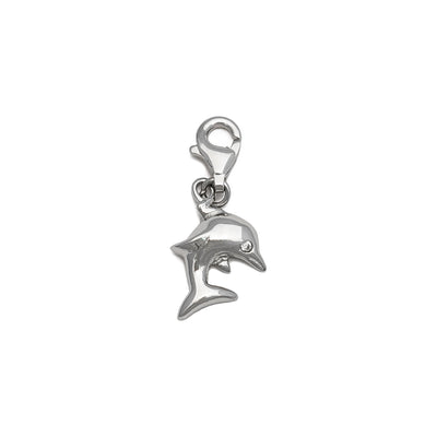 Dolphin Charm (Silver) front - Lucky Diamond - New York